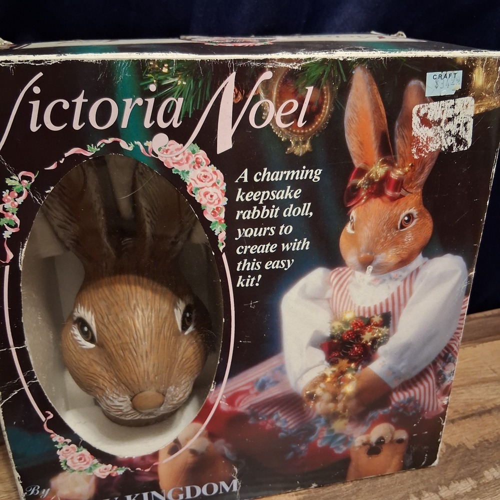 Daisy Kingdom Victoria Noel Craft Kit New NIB Bunny‎ Rabbit Doll Cottagecore 90s